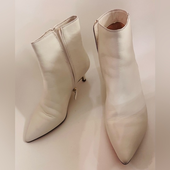 J. Crew Shoes - J. Crew Ivory Ankle Boots